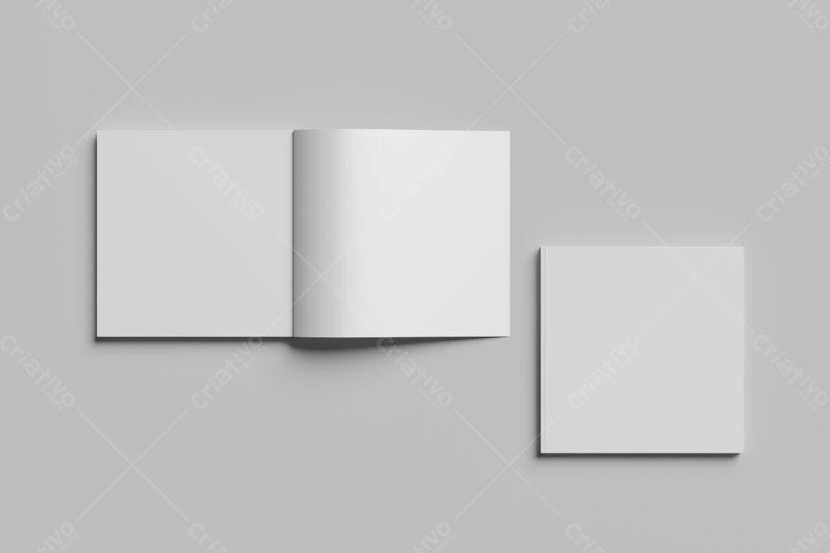 Brochura Quadrada Minimalista PSD Editável