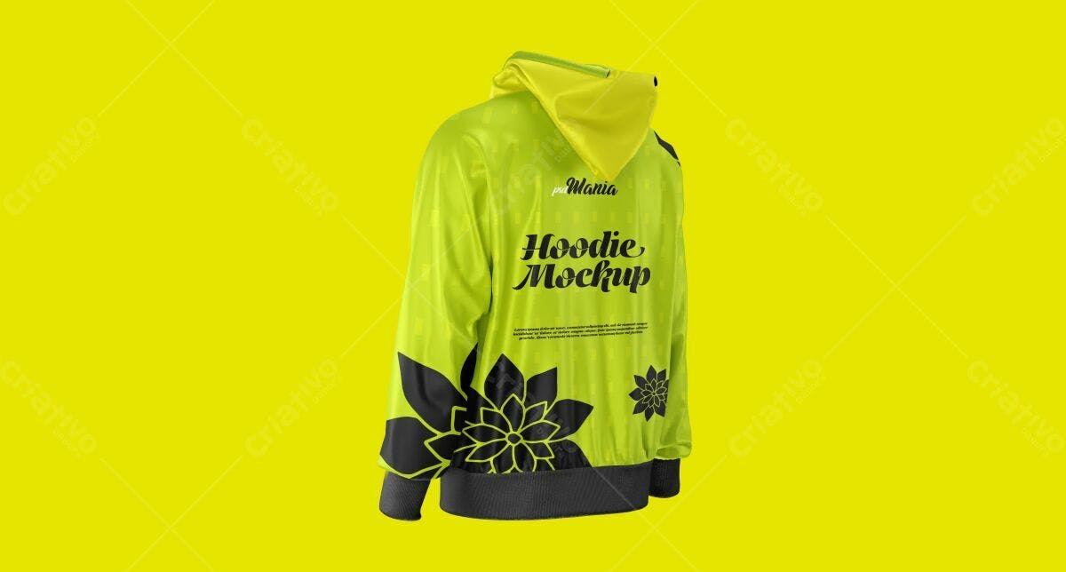 Mockup de Moletom Verde Limão PSD Editável