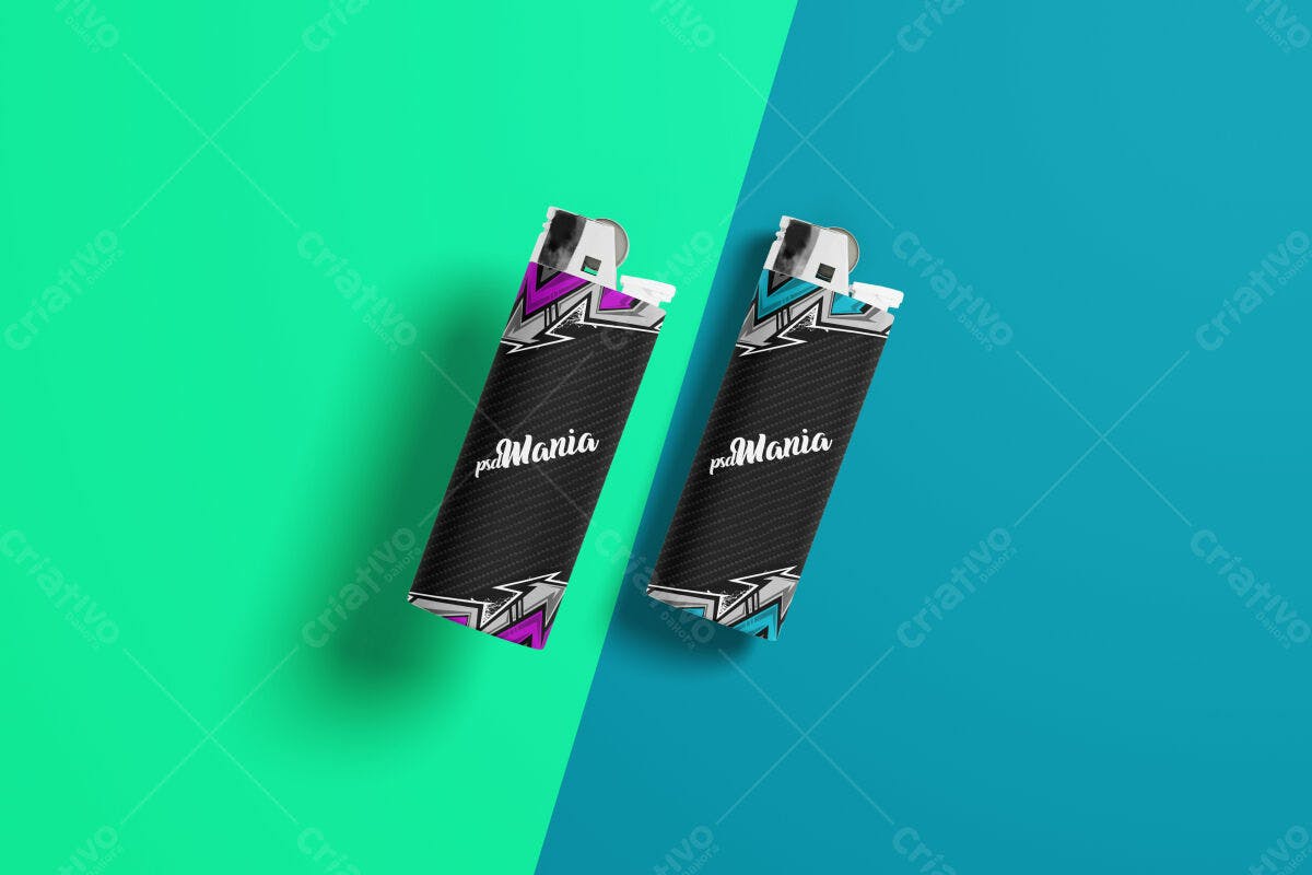 Mockup Isqueiro com Design Moderno PSD Editável