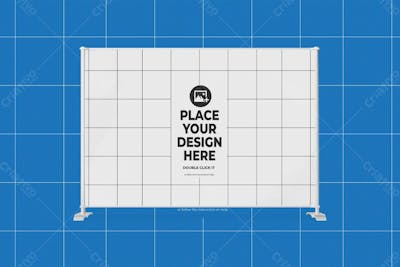 Maquete Psd Premium De Banner De Barreira