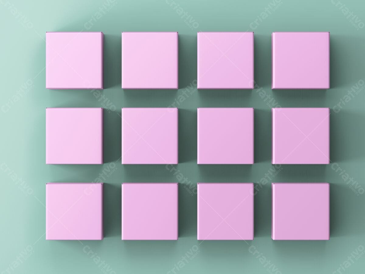 Embalagem para Produtos Rosa Pastel PSD Editável