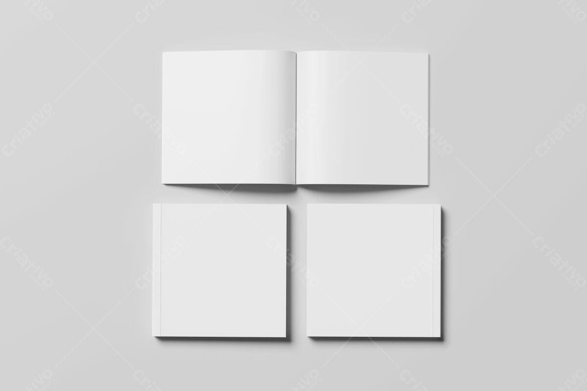 Brochura Quadrada Minimalista PSD Editável