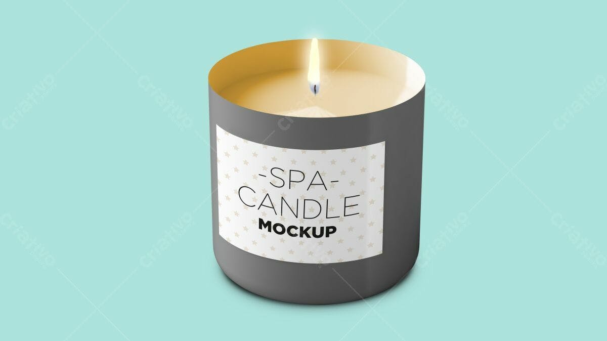 Embalagem para Vela Spa PSD Editável