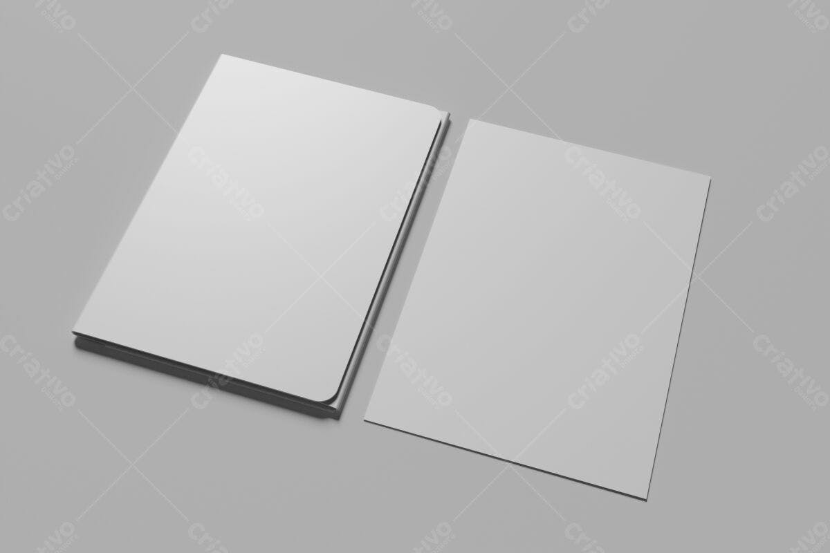 Modelo de Pasta e Folheto A4 PSD Editável