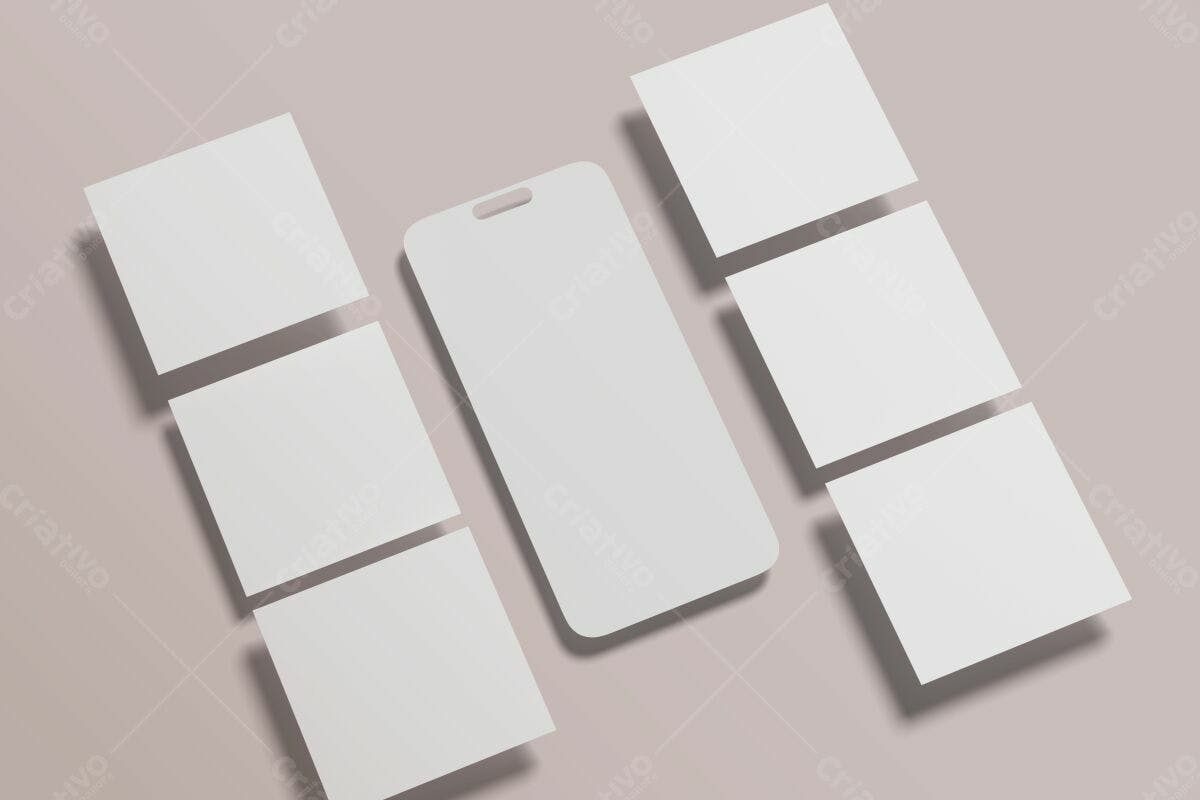 Mockup Cartões e Celular PSD Editável