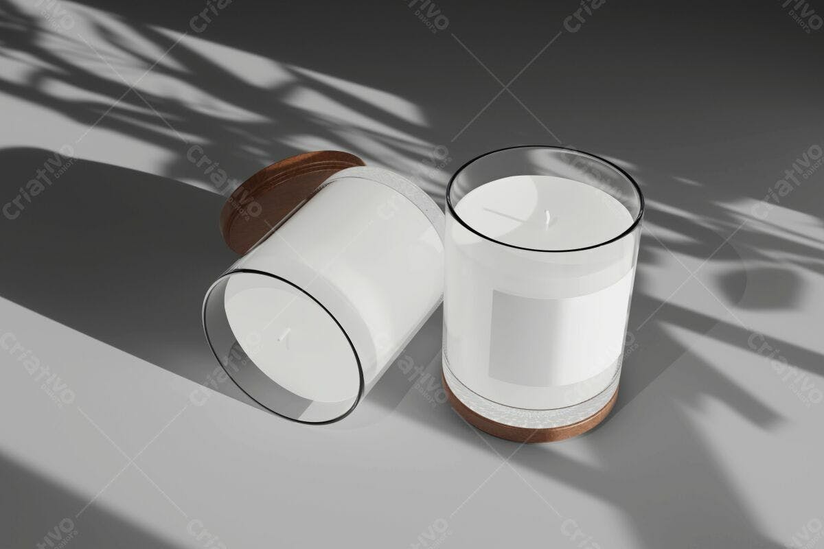 Mockup de Embalagem para Vela PSD Editável