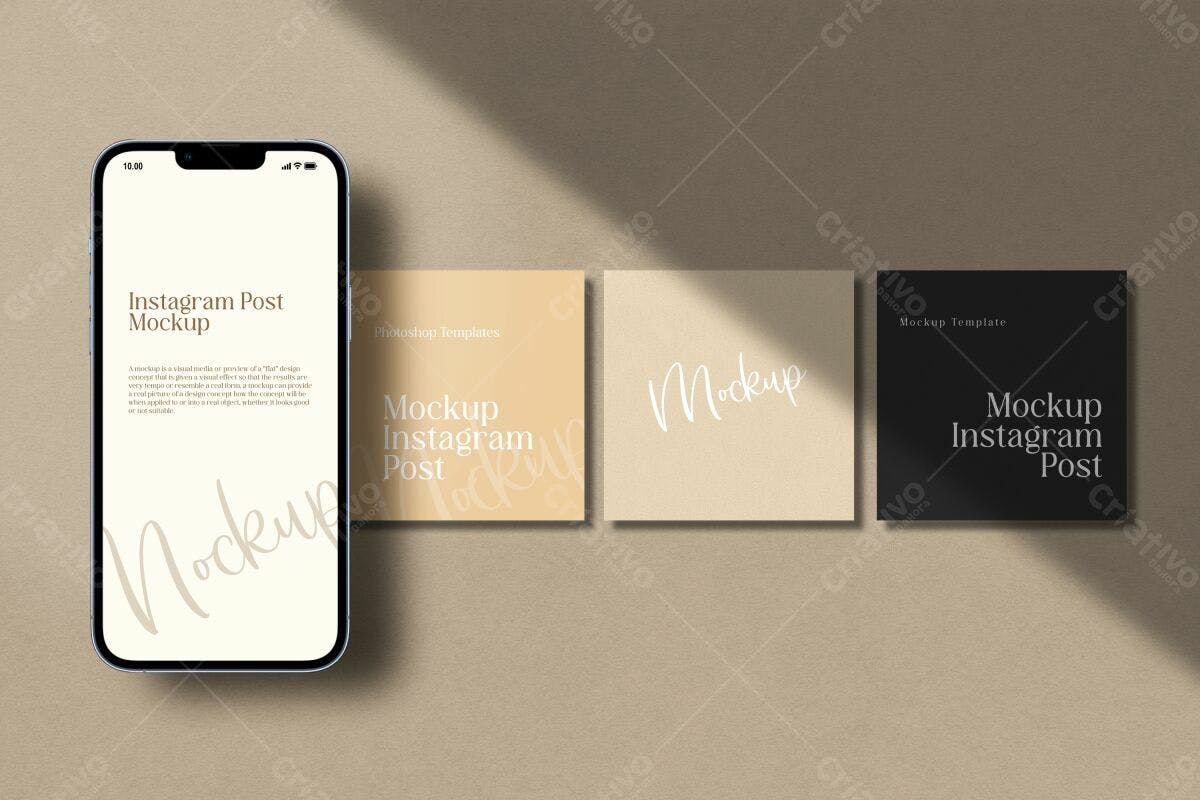 Mockup Instagram Posts PSD Editável