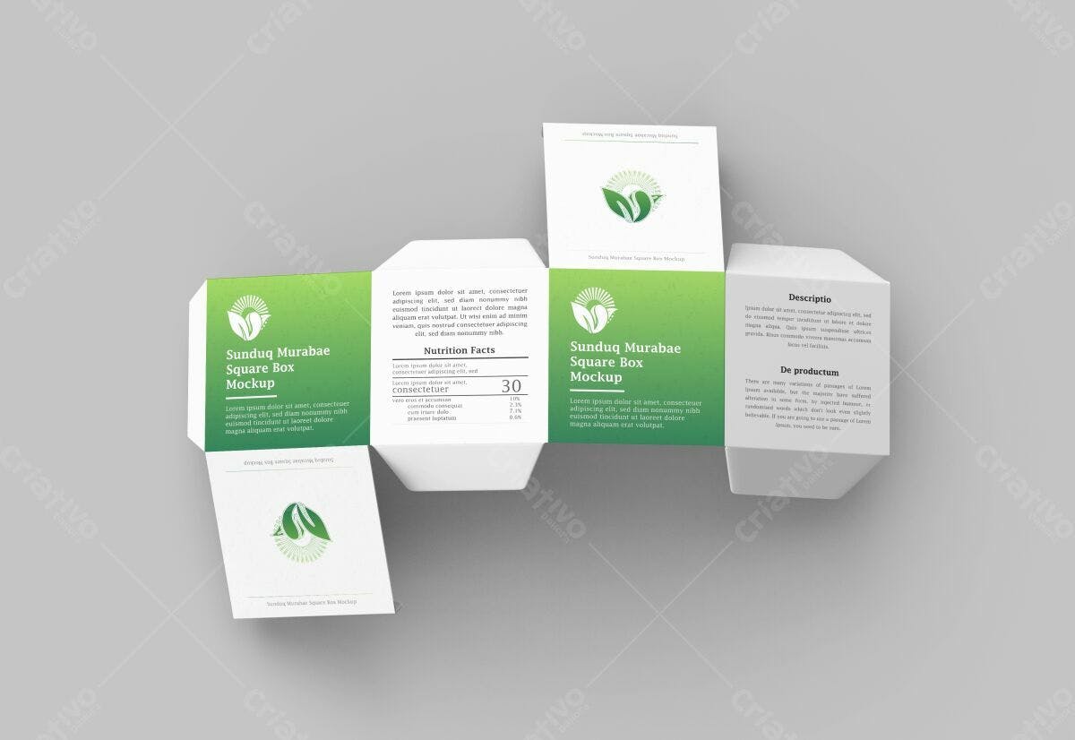 Embalagem para Produto Orgânico PSD Editável