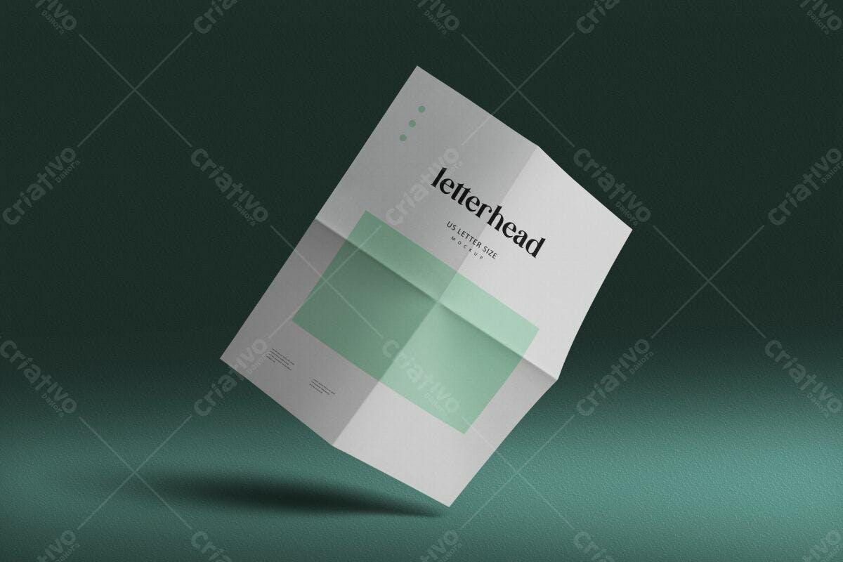 Papelaria Profissional Minimalista em Verde e Bege PSD Editável