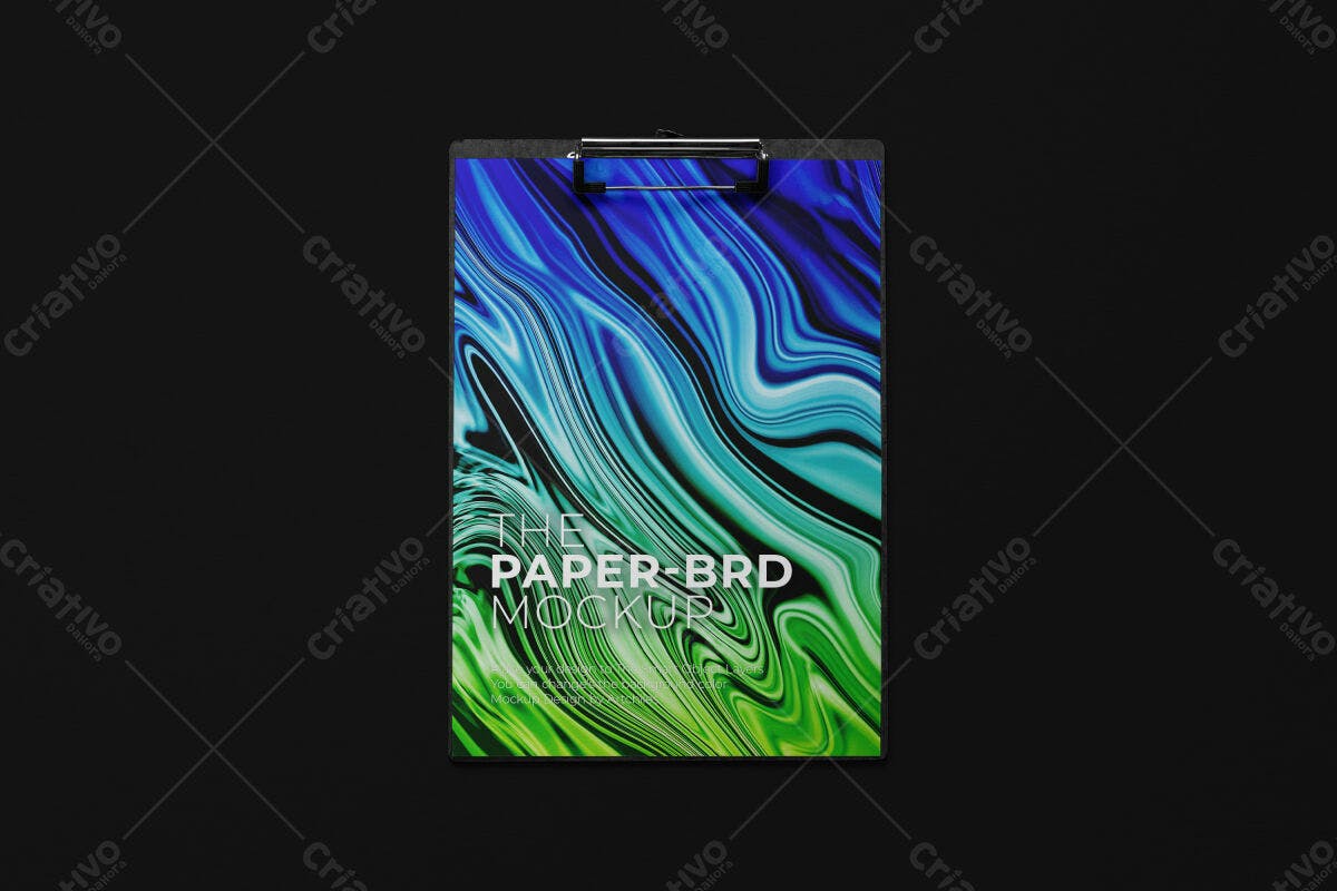 Mockup de prancheta com design abstrato PSD Editável