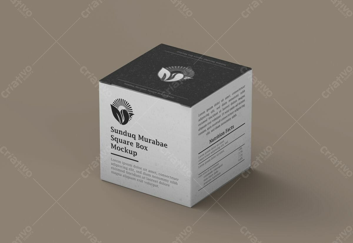 Caixa para Embalagem de Produtos PSD Editável