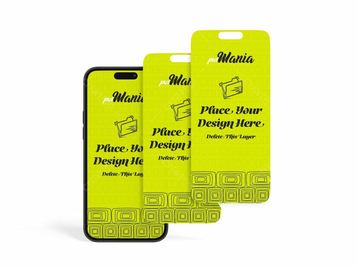 Mockup de Tags para Celular PSD Editável