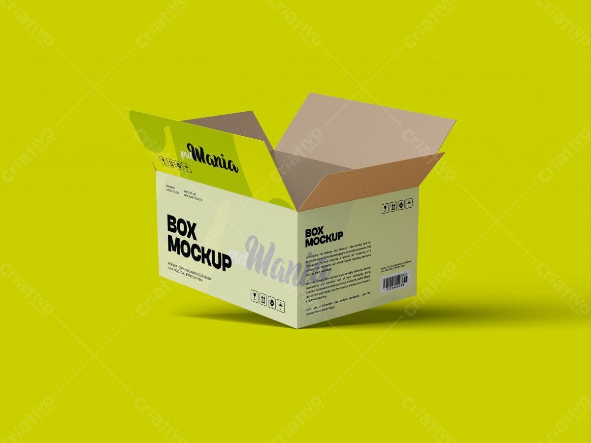 Caixa para Embalagem de Produtos PSD Editável