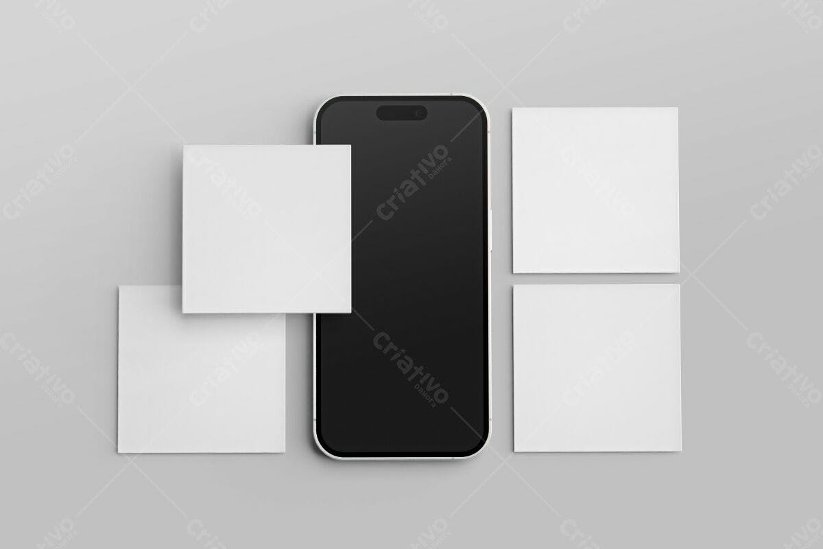 Mockup Cartões de Visita Minimalista PSD Editável