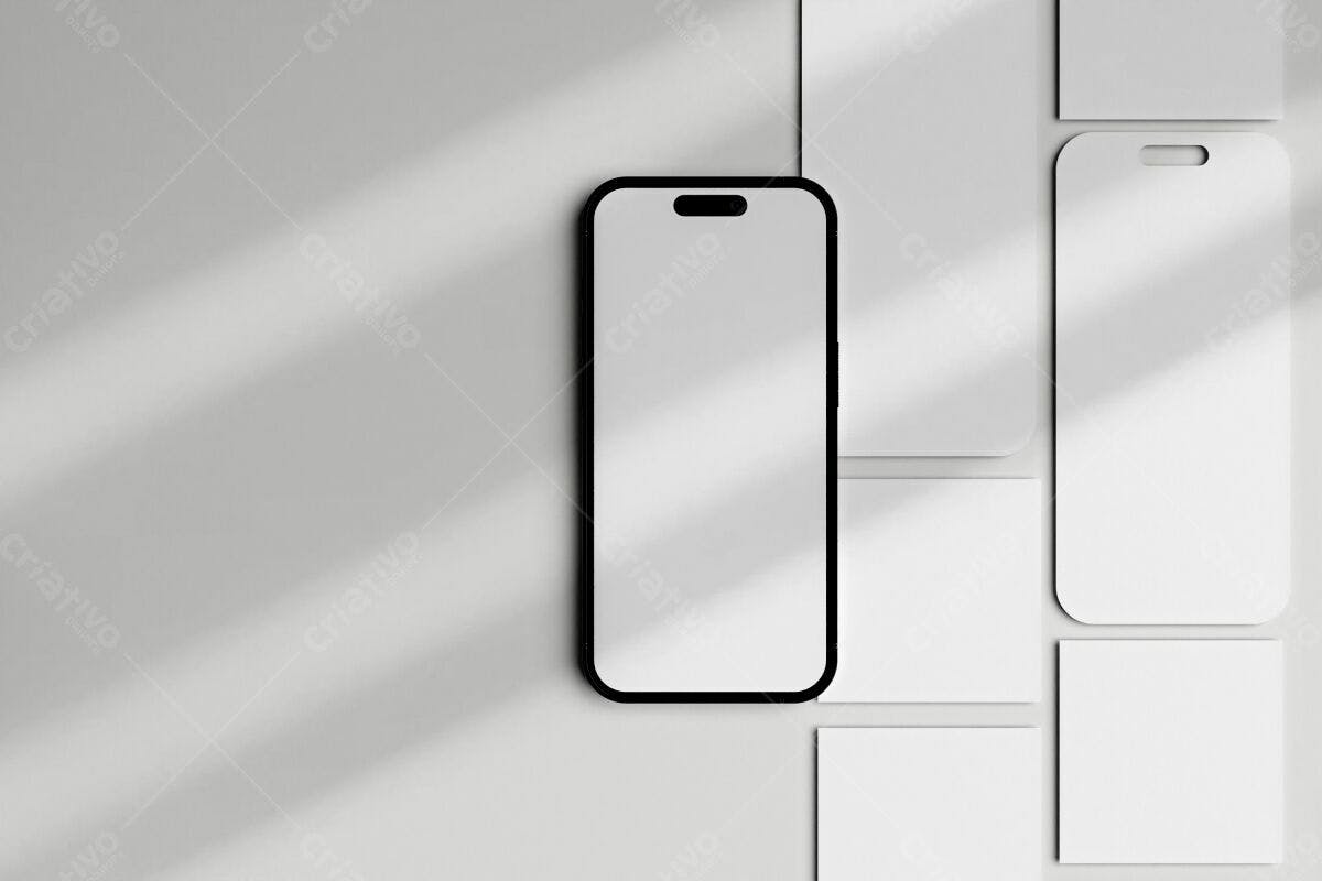 Mockup de Smartphone e Cartões PSD Editável