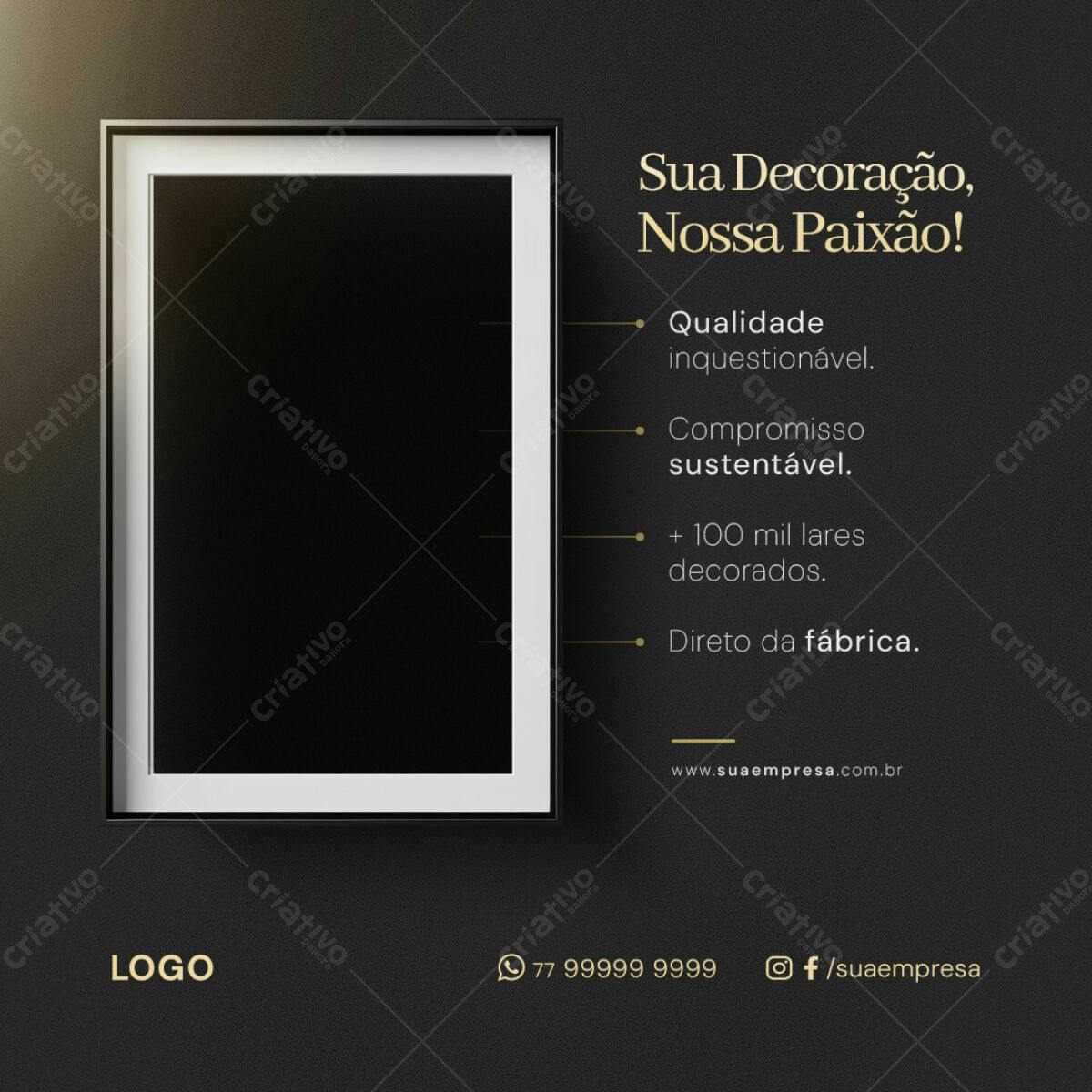 Moldura para Decoração PSD Editável