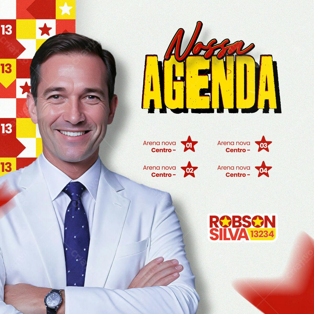 Flyer para Agenda de Eventos PSD Editável