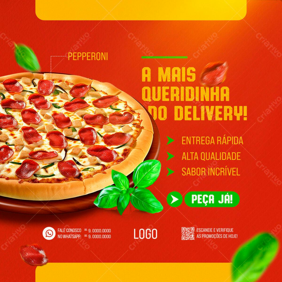 Banner Pizza Delivery PSD Editável