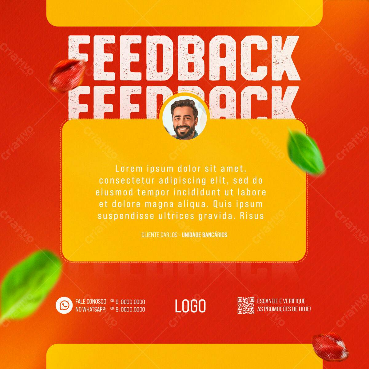 Postagem Feedback Cliente PSD Editável