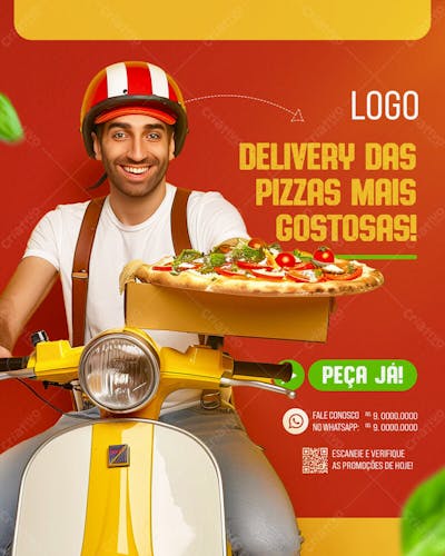 Pizzaria Pizza Social Media Post Feed Vertical