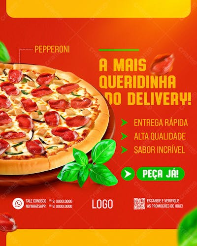 Pizzaria Pizza Social Media Post Feed Vertical