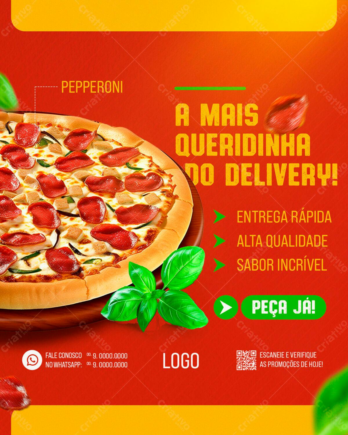 Flyer para Pizzaria PSD Editável