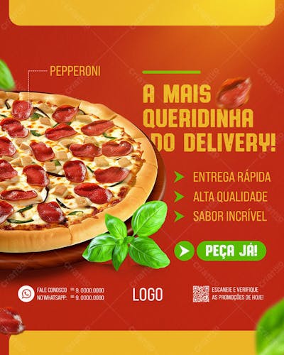 Pizzaria Pizza Social Media Post Feed Vertical