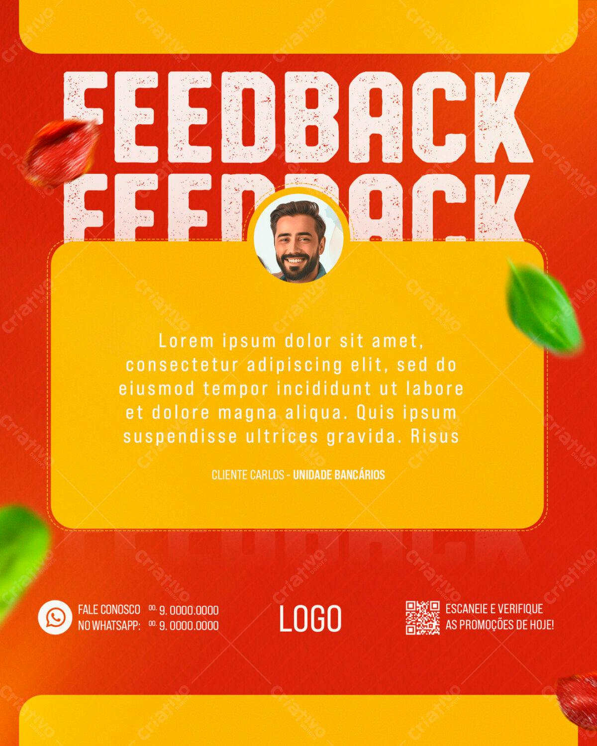 Flyer Feedback para Empresas PSD Editável
