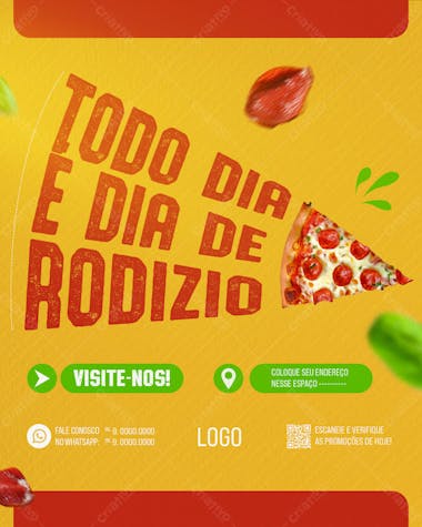 Pizzaria pizza social media post feed vertical