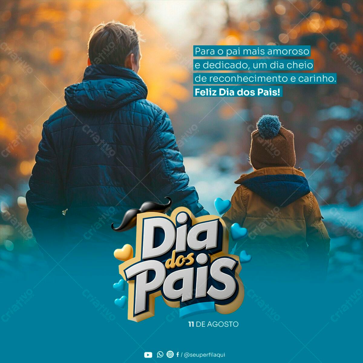 Postagem Dia dos Pais PSD Editável