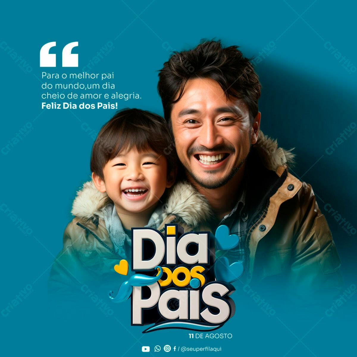 Postagem Dia dos Pais PSD Editável
