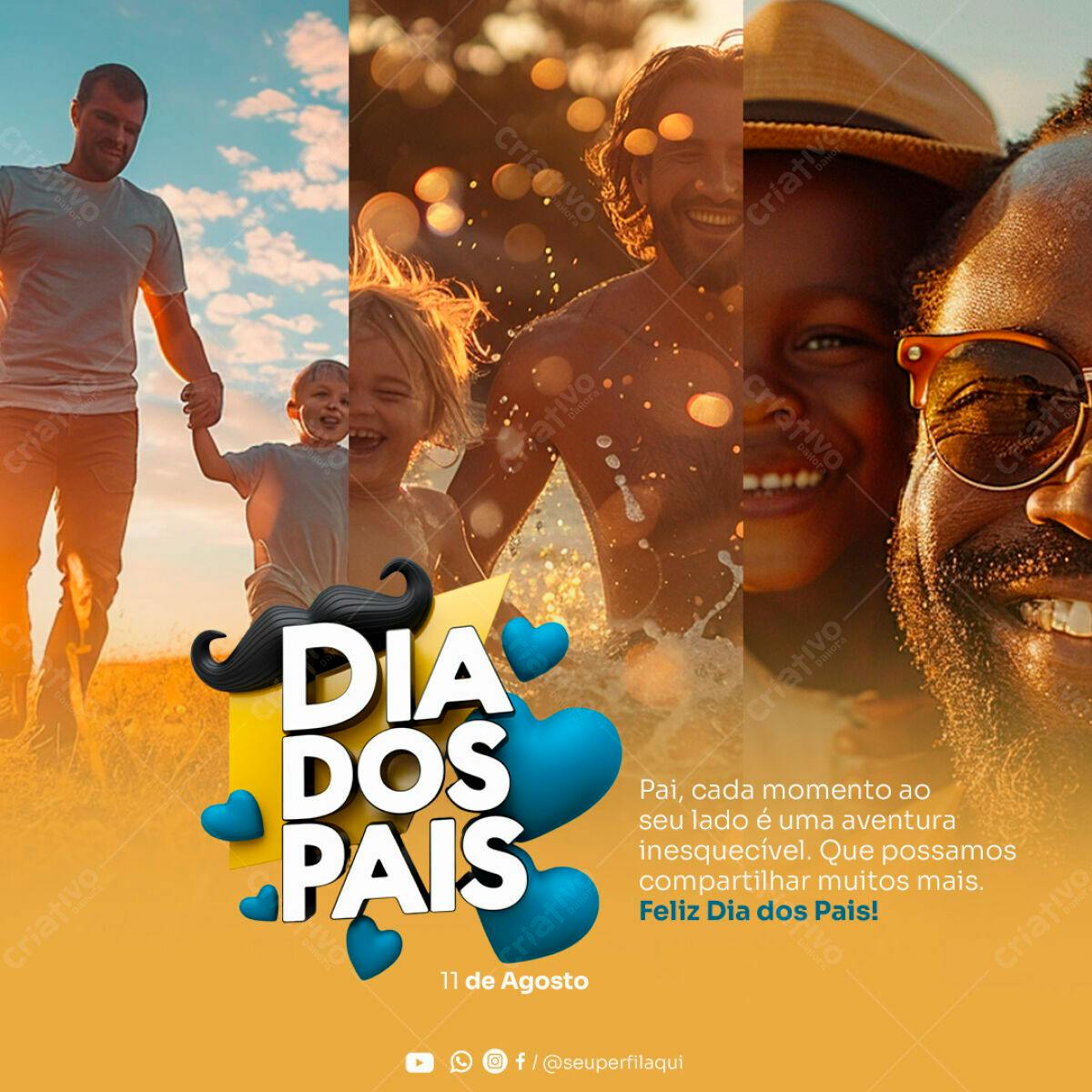 Postagem Dia dos Pais PSD Editável