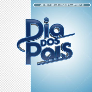 Logo 3d dia dos pais sem fundo transparente 04