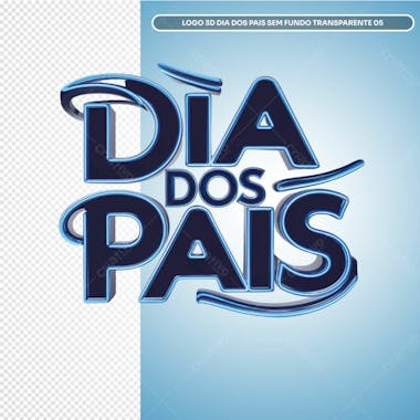 Logo 3d dia dos pais sem fundo transparente 05