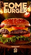 Flyer social media fome de burger story