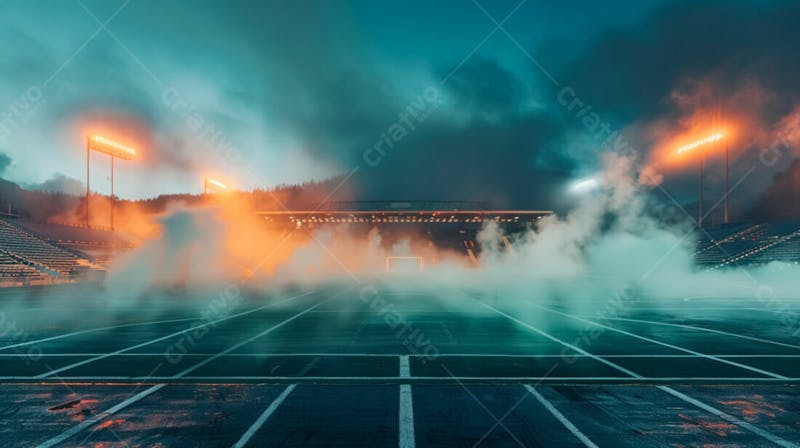 Imagem de estádio de futebol para composição de flyer esportivo