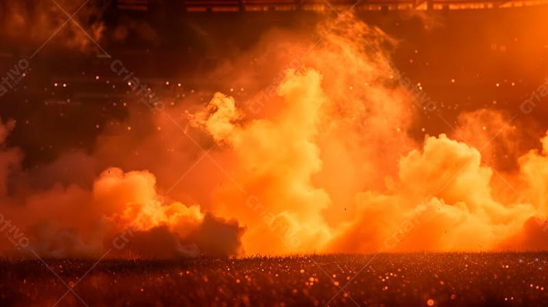 Imagem de estádio de futebol para composição de flyer esportivo