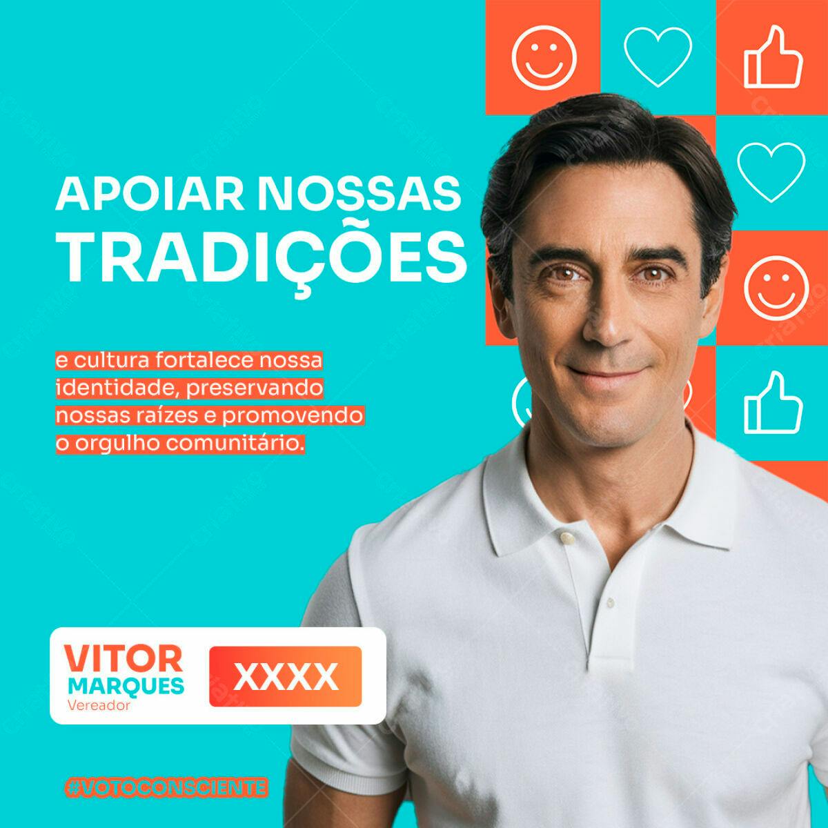 Postagem Política PSD para Candidatos Editável