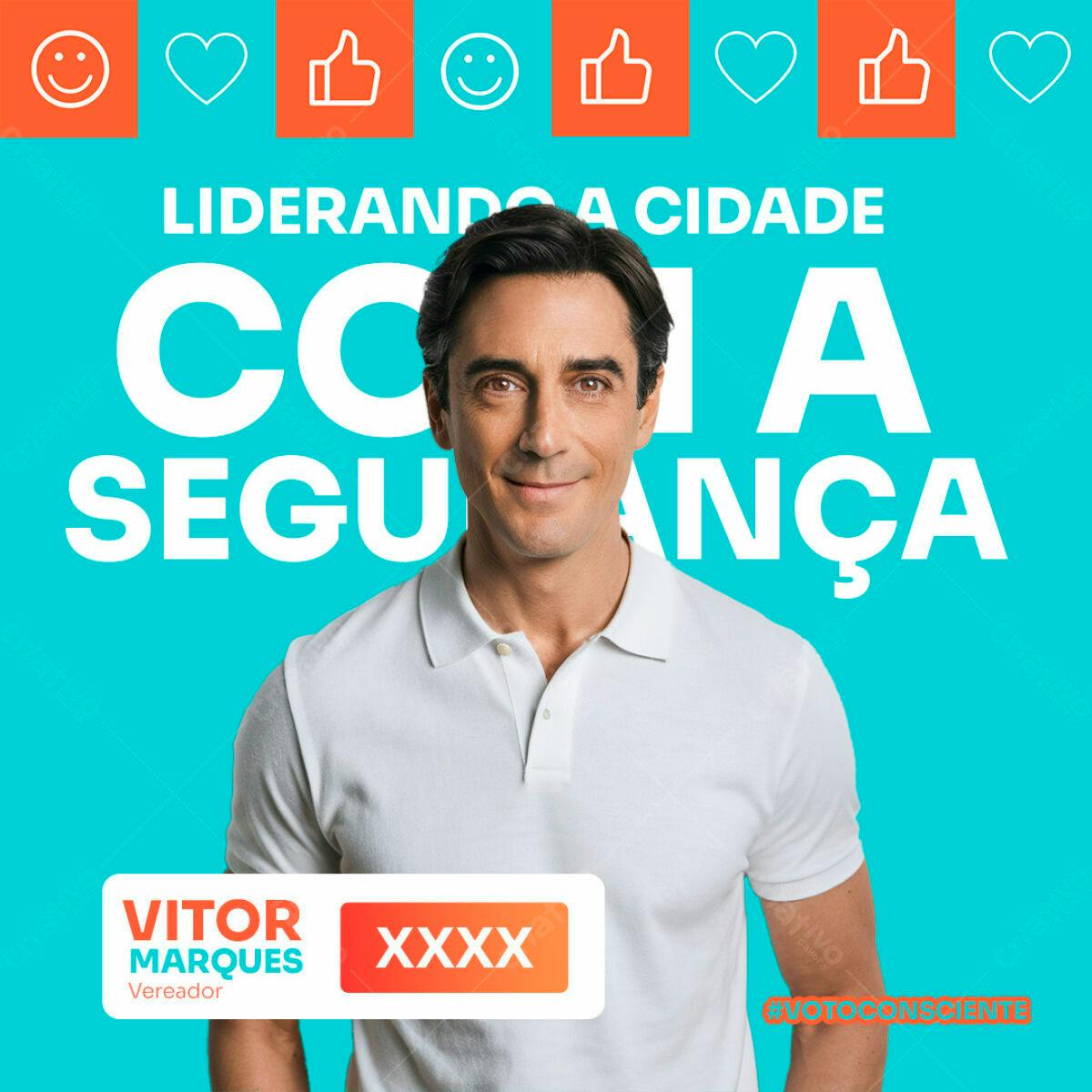 Postagem Política para Candidato PSD Editável