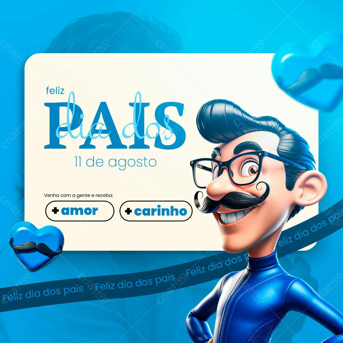 Flyer Dia dos Pais PSD Editável