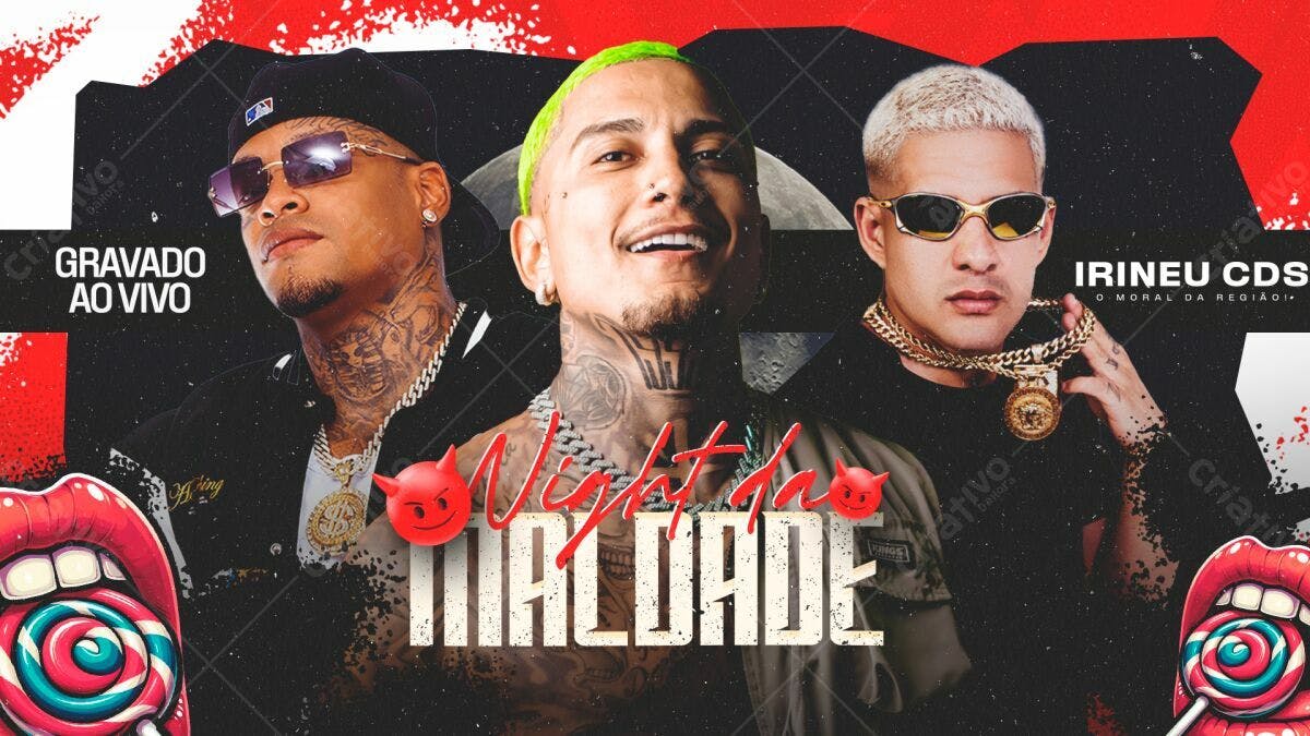 Flyer Night da Maldade PSD Editável