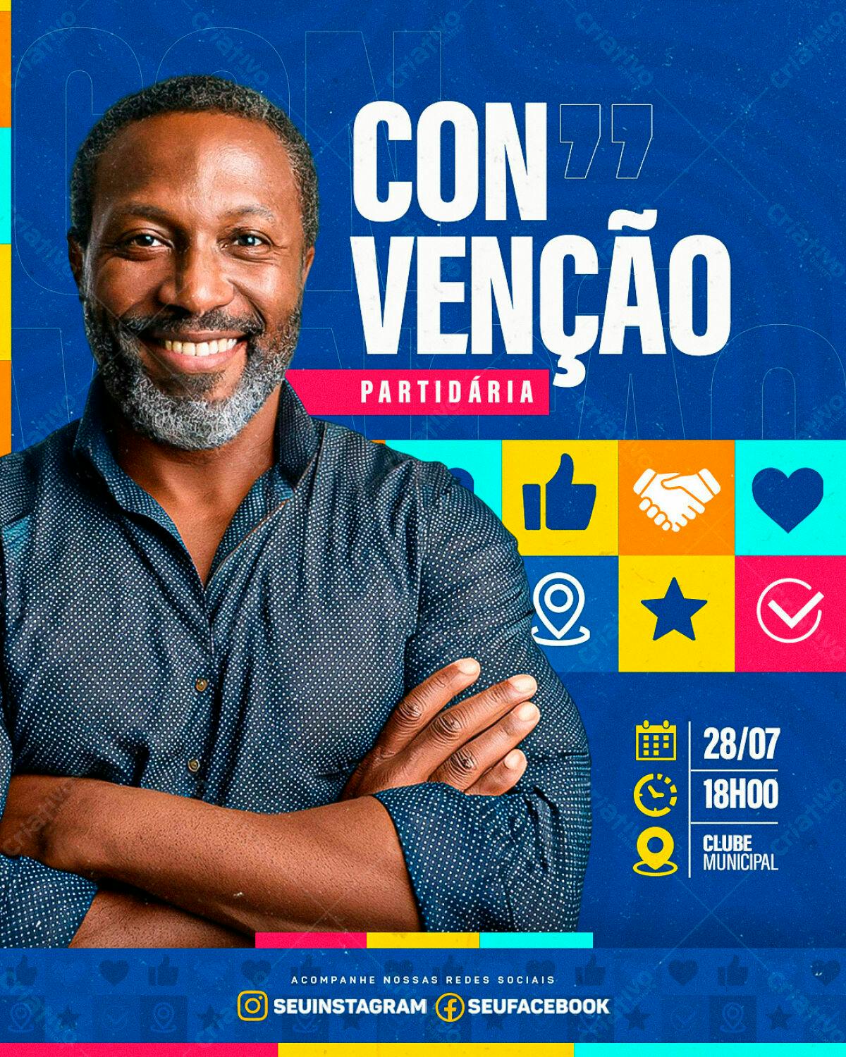 Flyer para Convenção Partidária PSD Editável