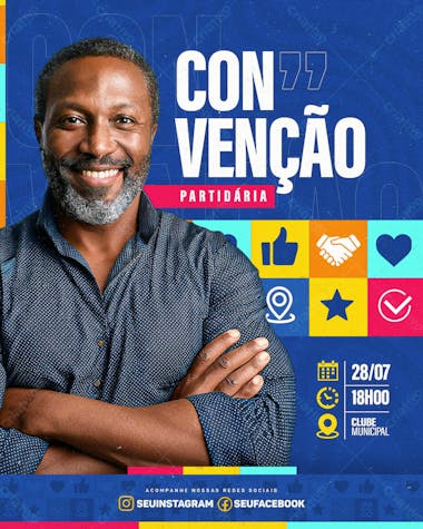 Flyer eleições, santinho político, vereador e prefeito