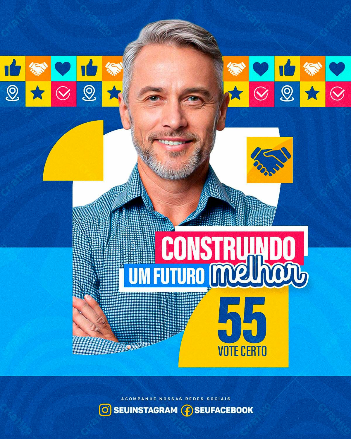 Flyer Campanha Política PSD Editável