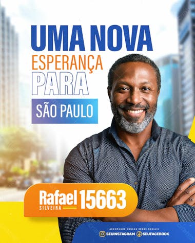 Flyer eleições, santinho político, vereador e prefeito