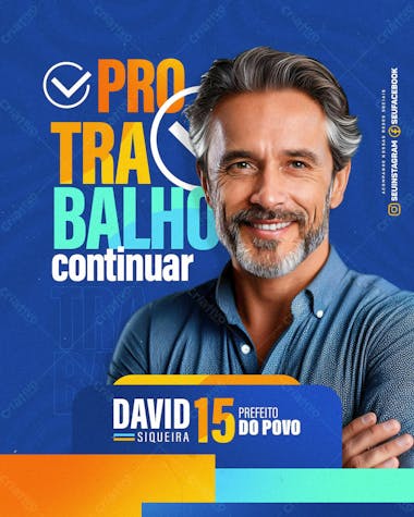 Flyer eleições, santinho político, vereador e prefeito