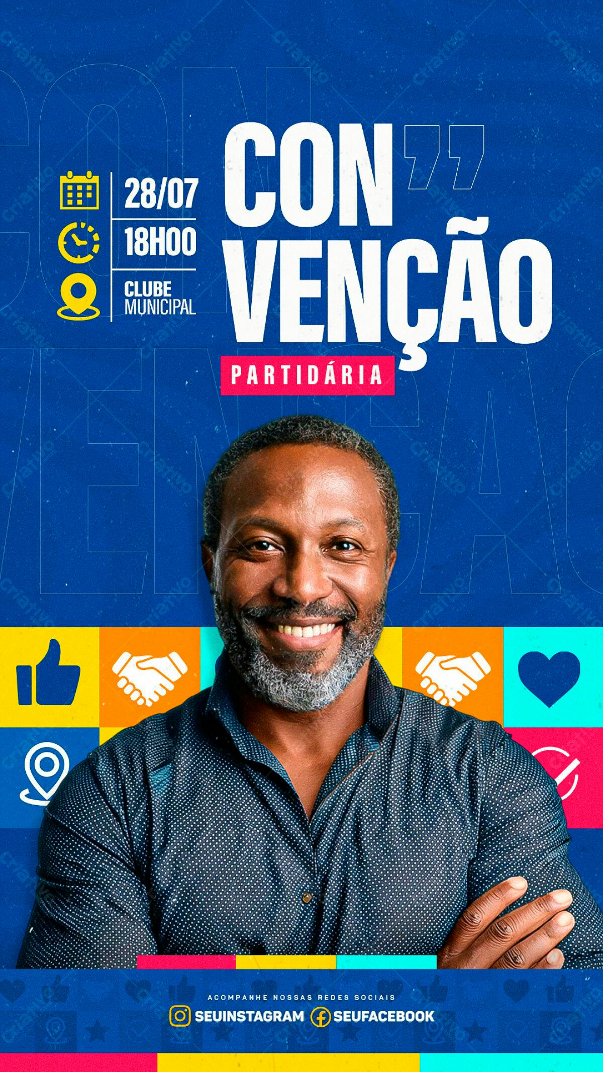Flyer para Convenção Partidária PSD Editável