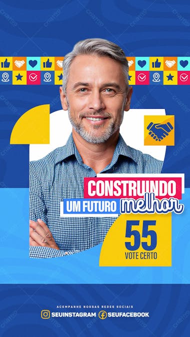 Flyer eleições, santinho político, vereador e prefeito