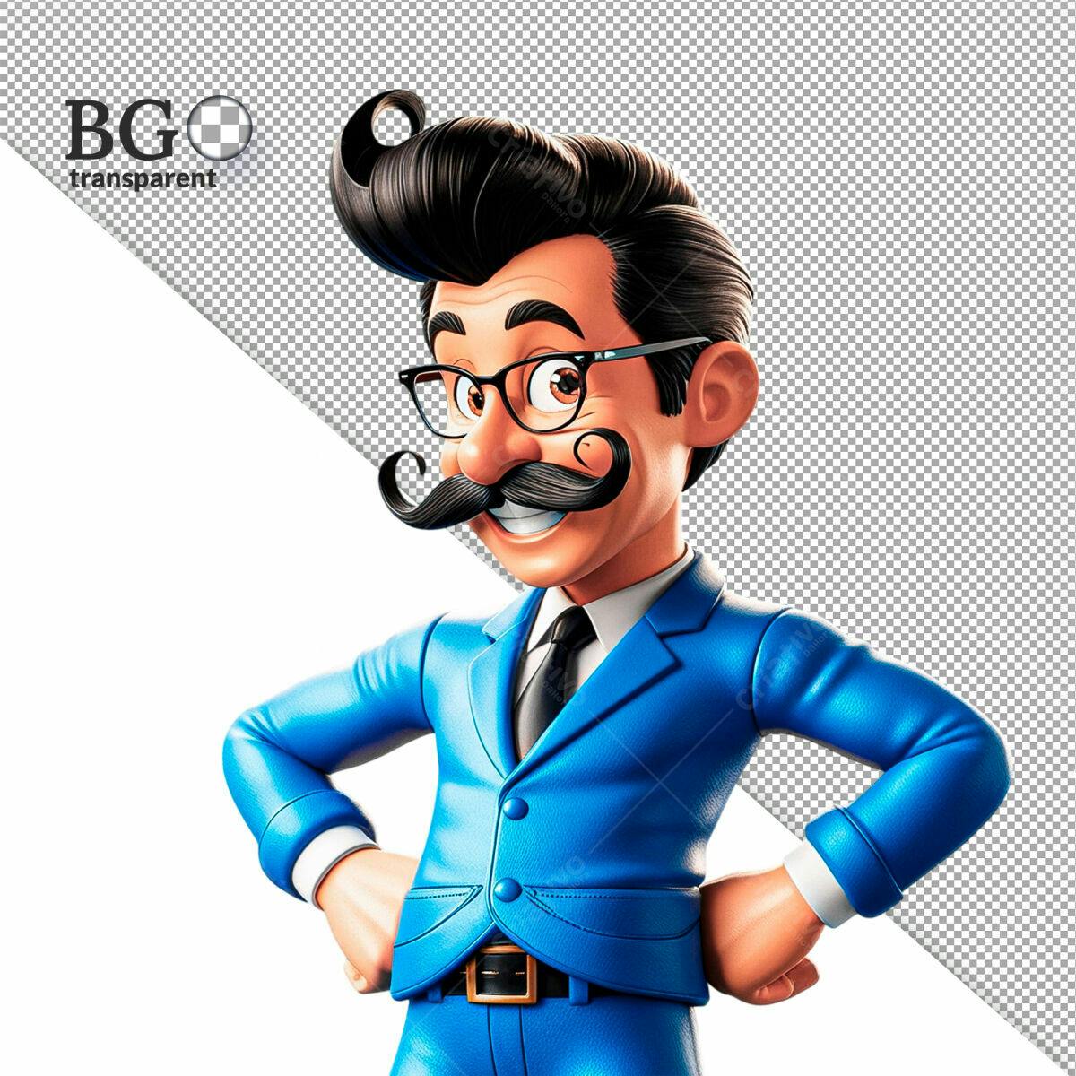 Personagem Cartoon para Mascote PSD Editável