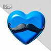 Blue 3d heart icon for father's day